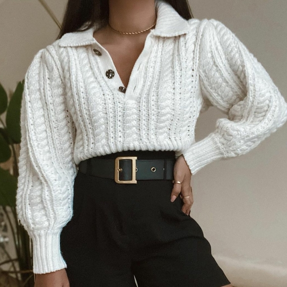 ZARA | Bloggers Fave Cropped Cable Knit Sweater - Picture 2 of 16